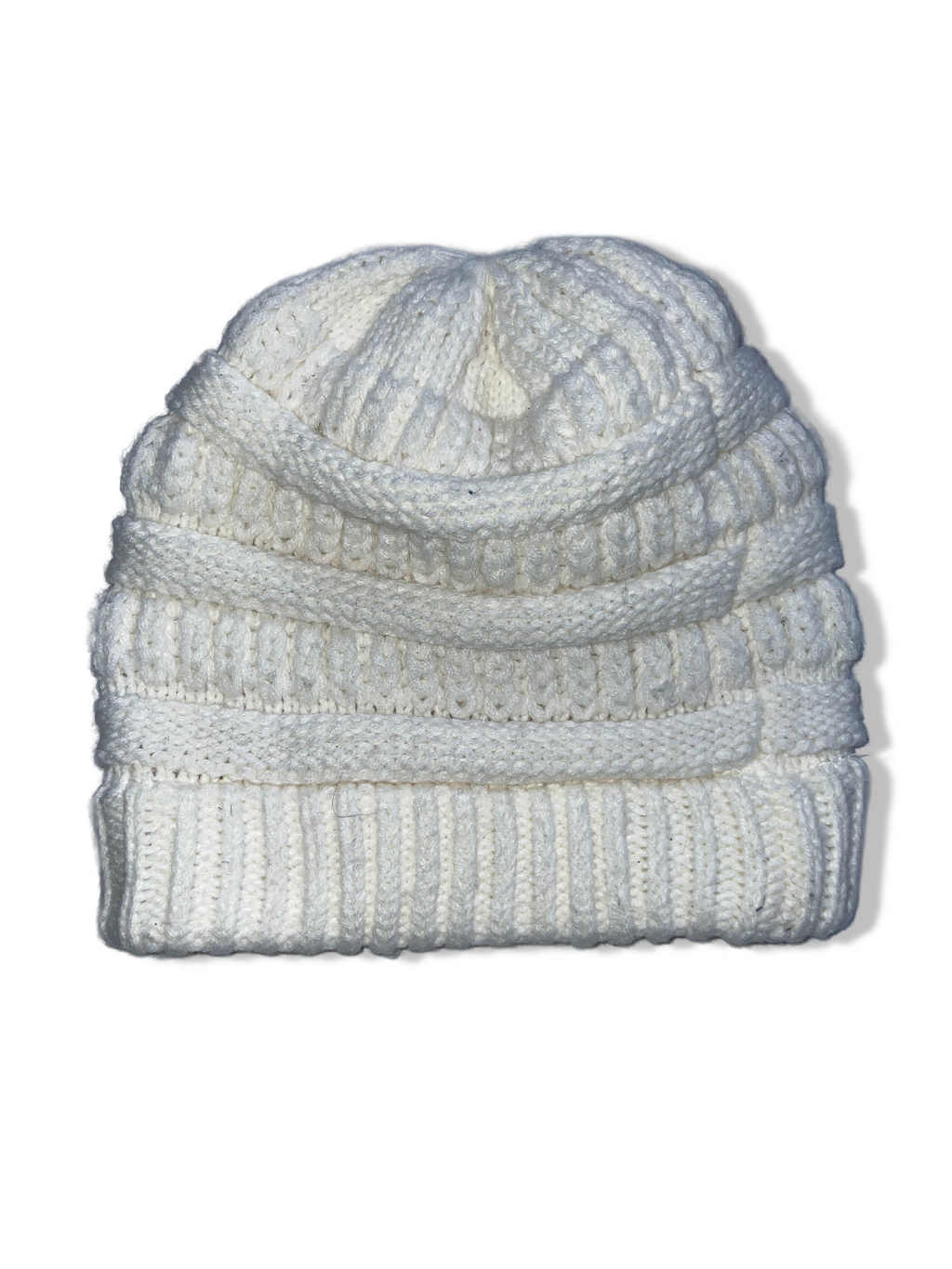 Vintage white Time & True crochet knitted beanie hat| SKU 4904