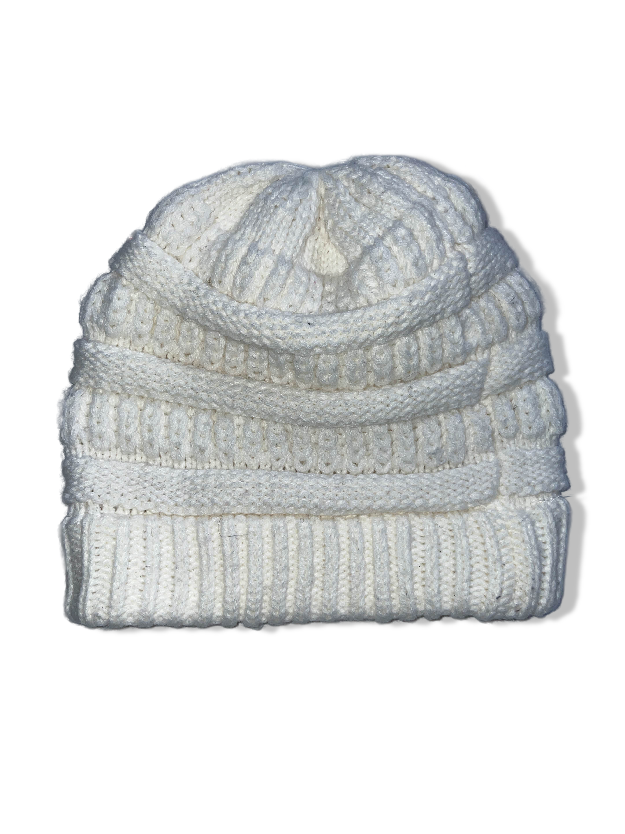 Vintage white Time & True crochet knitted beanie hat| SKU 4904