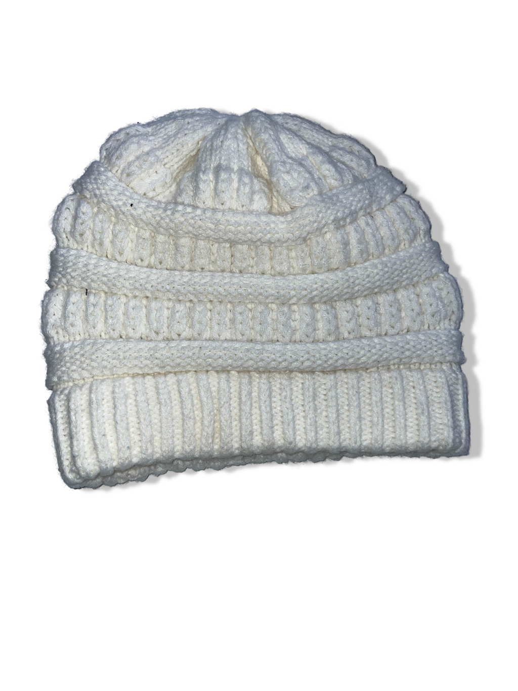 Vintage white Time & True crochet knitted beanie hat| SKU 4904