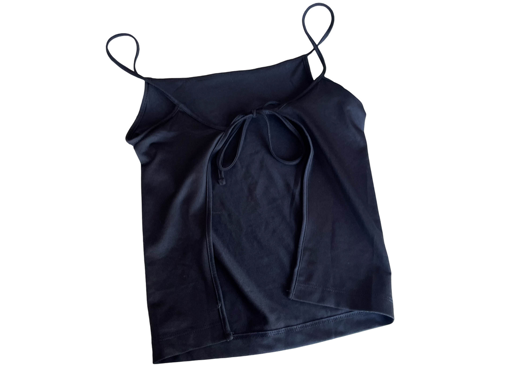 Women's weekday y2k black cami sleeveless top in XS|L14 W11|SKU 4364