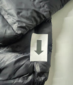 Black Men's puffer padded large full zip jacket|L30 W23|SKU 3919