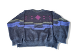 Vintage grey Aztec geometric crew neck sweater in M/L| L27 W25| SKU 4369