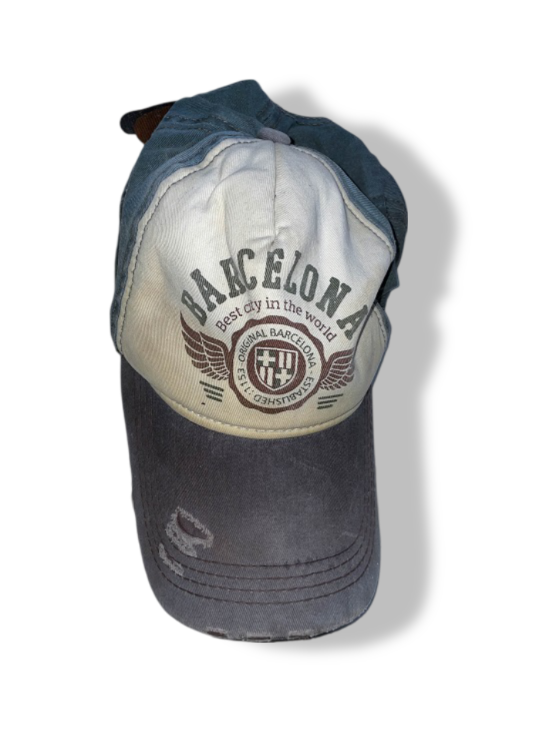 Vintage Barcelona multi patchwork baseball cap| SKU 4913