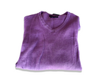 Vintage Dunnes stores purple V-neck long sleeve sweatshirt in S| L24 W18| SKU 4371