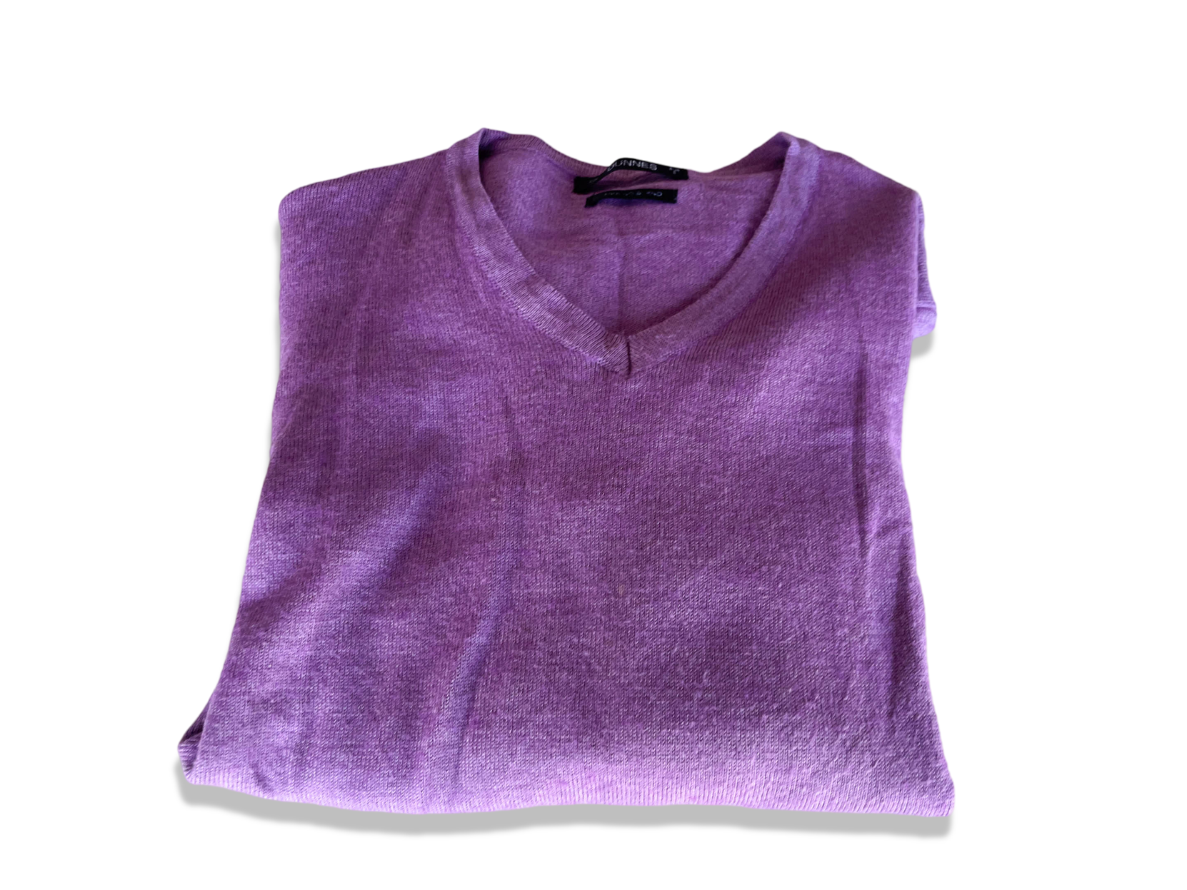 Vintage Dunnes stores purple V-neck long sleeve sweatshirt in S| L24 W18| SKU 4371