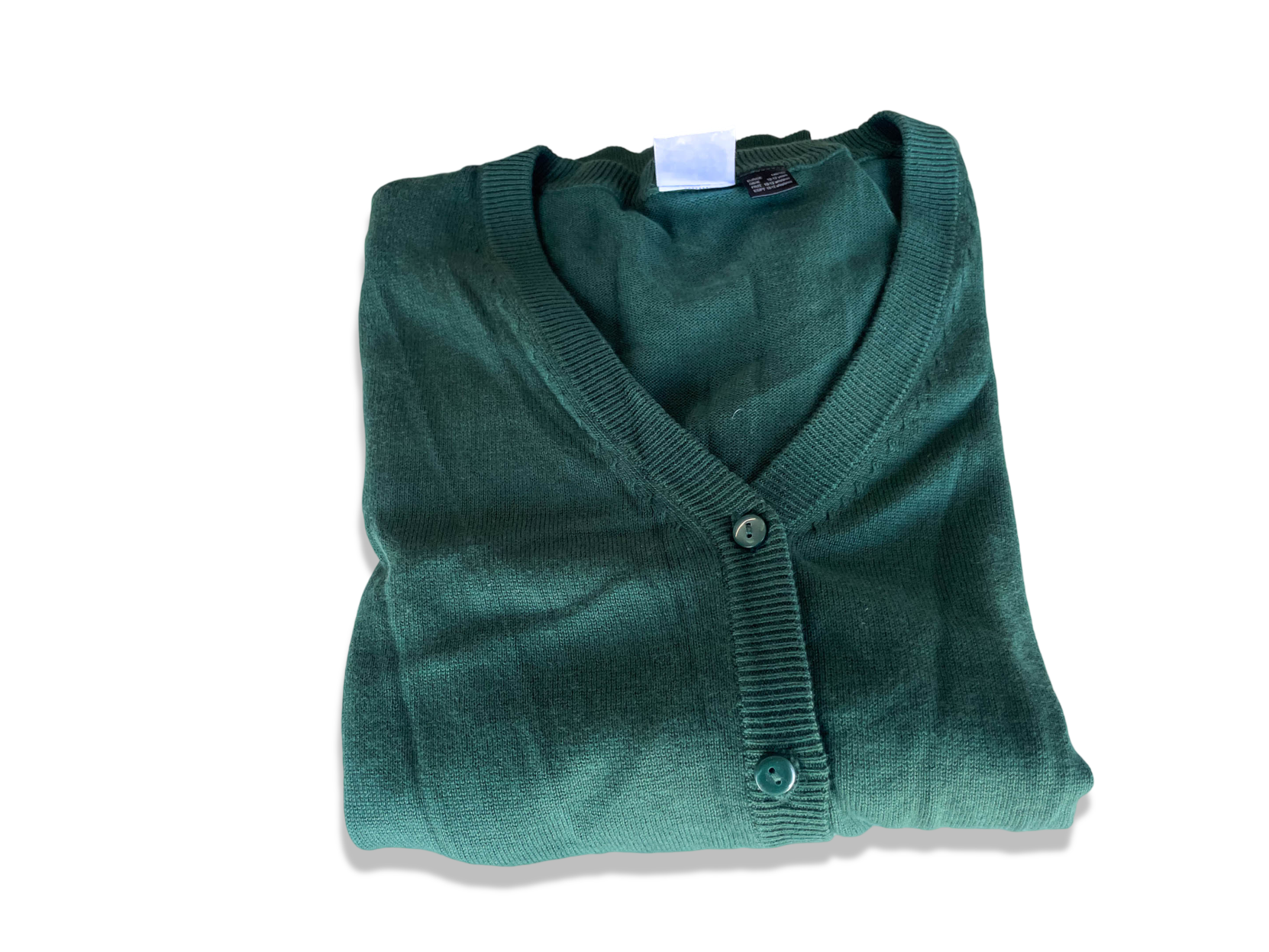 Vintage Smart Start winter knitted V-neck button up green cardigan 10-12YRS|L21 W15| SKU 4372