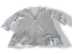 Vintage women's brown V-neck open knitted cardigan size 14| L25 W18| SKU 4373