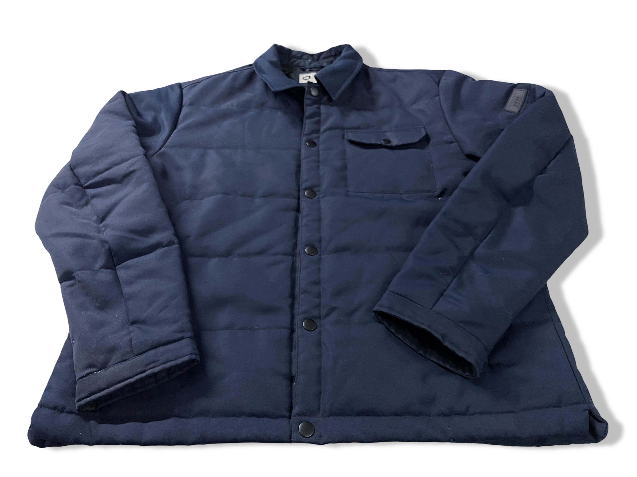 Vintage Men's Jack & jones Navy blue padded quilted jacket in XXL|L31 W23| SKU 4100