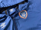 Vintage Men's Umbro Ireland blue full zip hoodie jacket in XL|L31 W24|SKU 4101