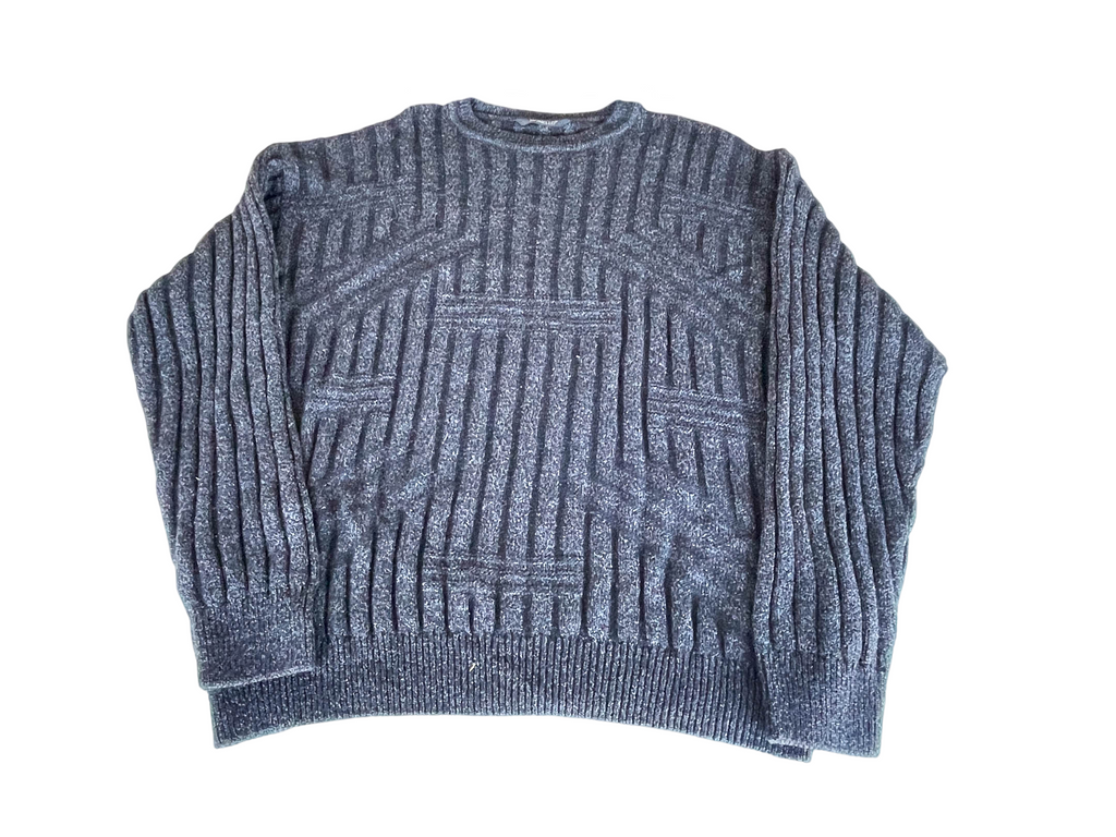 Vintage Grey stripe Monello sweater in L/XL| L29 W23| SKU 4376