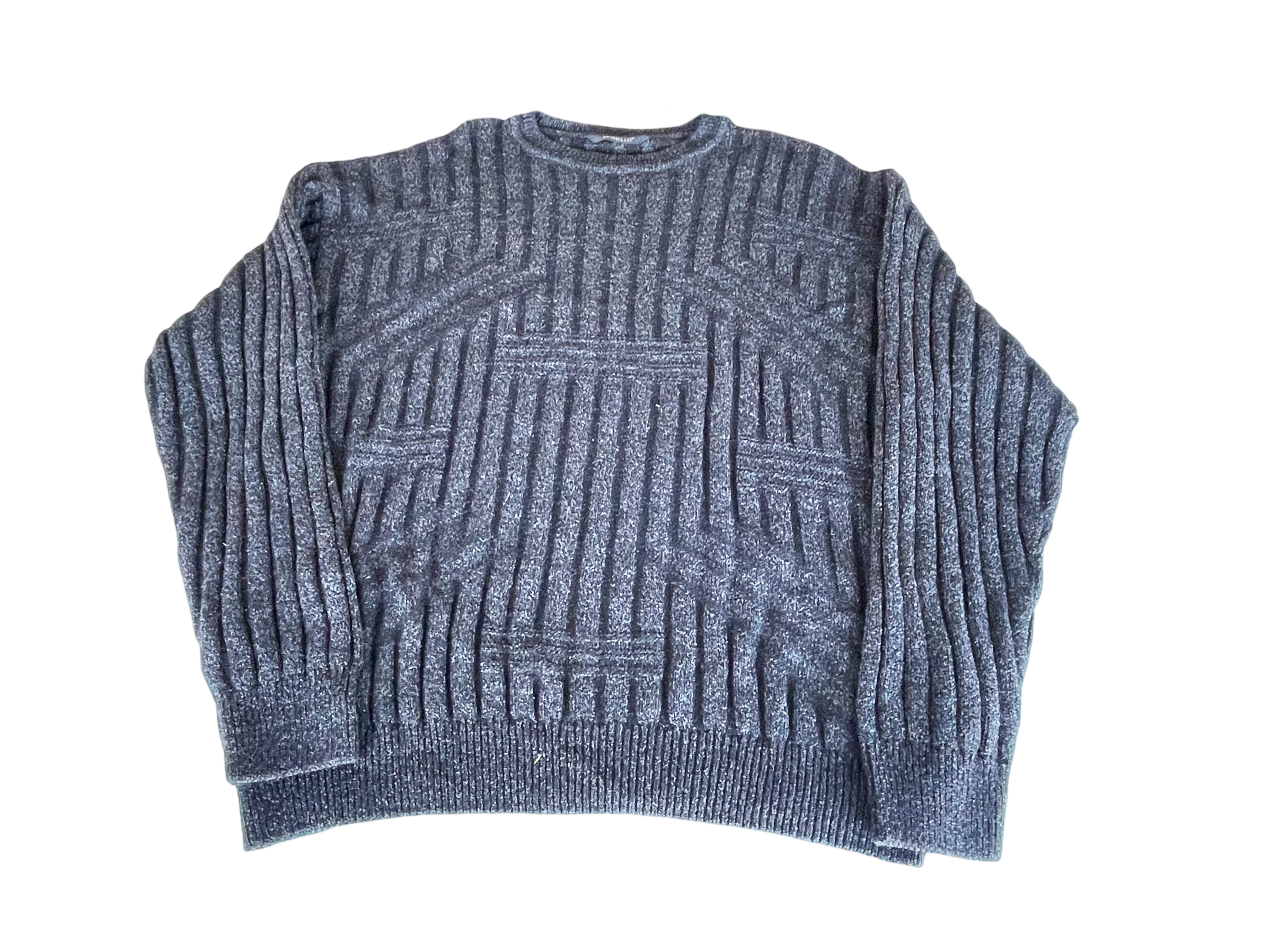 Vintage Grey stripe Monello sweater in L/XL| L29 W23| SKU 4376