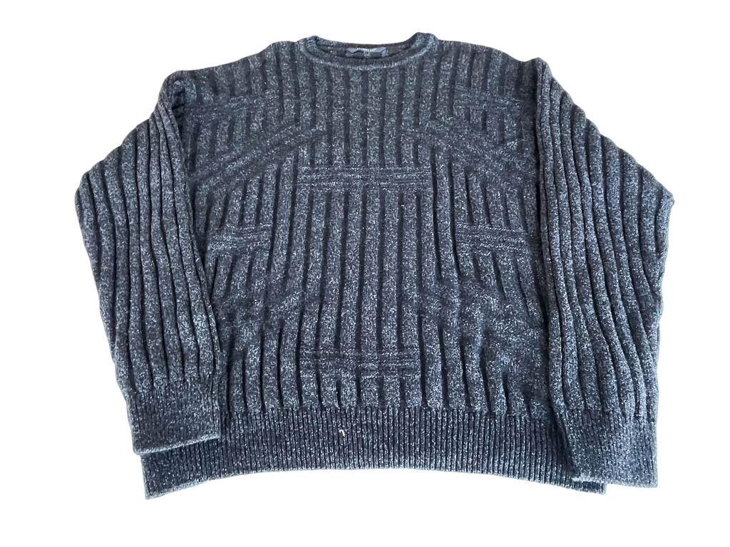 Vintage Grey stripe Monello sweater in L/XL| L29 W23| SKU 4376