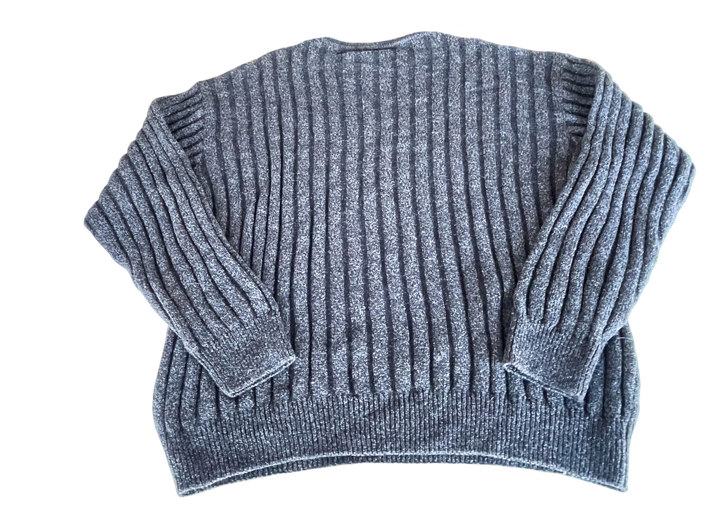 Vintage Grey stripe Monello sweater in L/XL| L29 W23| SKU 4376