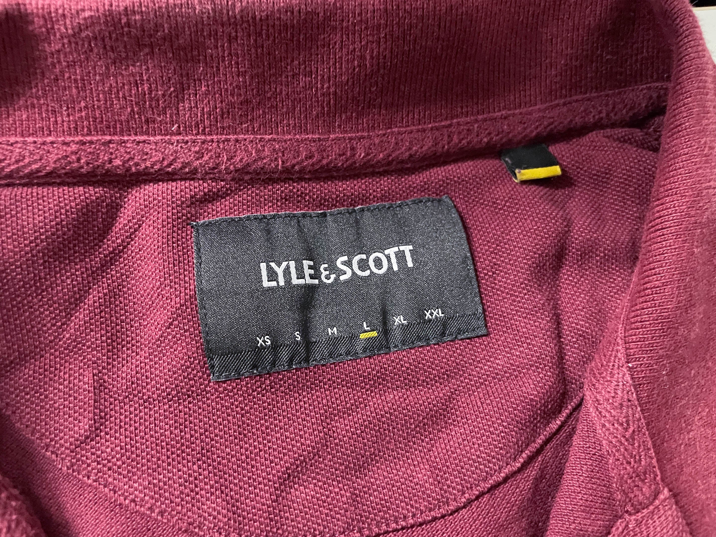 Vintage Men's Lyle & Scott brown oversize short sleeve polo shirt in XXL|L31 W19| SKU 4104