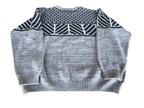 Vintage Tom Davis grey aztec geometric sweatshirt in M| L26 W24|SKU 4377