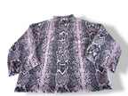 Vintage women's y2k Dunnes Stores purple animal print top in S| L 25 W20| SKU 4378