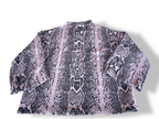 Vintage women's y2k Dunnes Stores purple animal print top in S| L 25 W20| SKU 4378