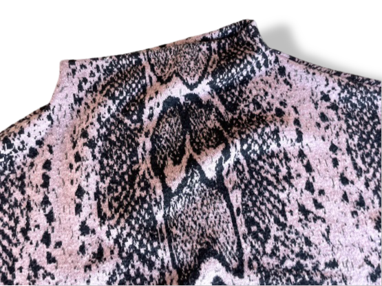 Vintage women's y2k Dunnes Stores purple animal print top in S| L 25 W20| SKU 4378