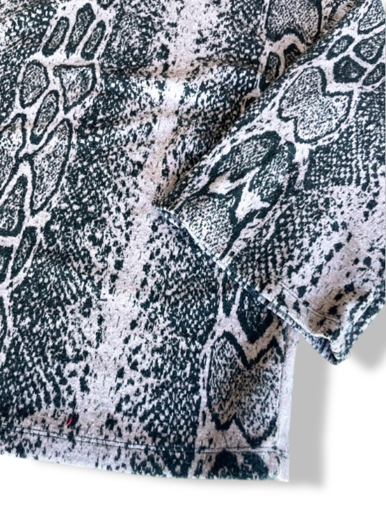 Vintage women's y2k Dunnes Stores purple animal print top in S| L 25 W20| SKU 4378