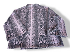 Vintage women's y2k Dunnes Stores purple animal print top in S| L 25 W20| SKU 4378