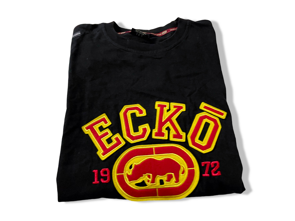 Vintage Men's Ecko UNLTD. graphics 90's black shirt in XL|L29 W23|SKU 4105 