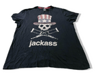 Vintage Men's Jackass Graphics black tees in XL|L31 W23|SKU 4107