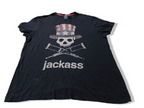 Vintage Men's Jackass Graphics black tees in XL|L31 W23|SKU 4107