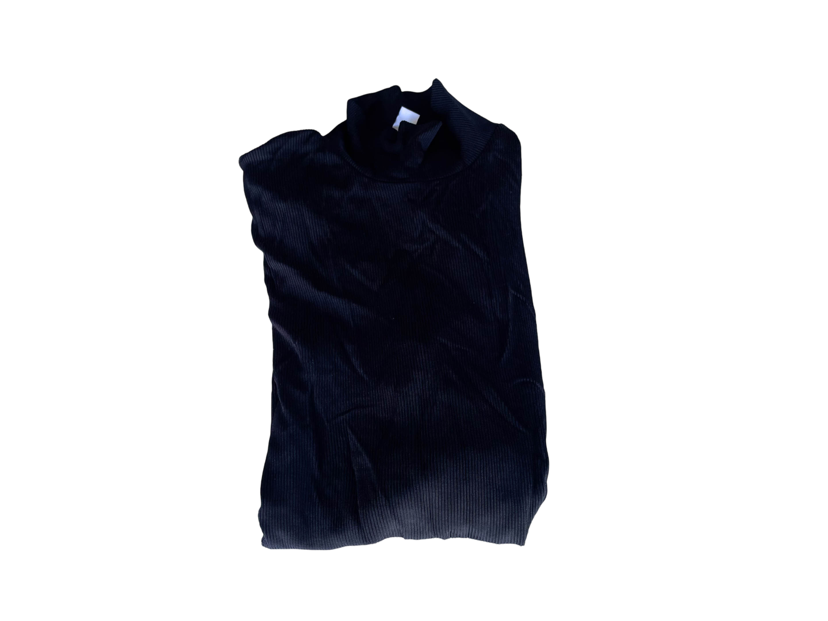 Vintage women's & other stories black velvet turtleneck long sleeve top in S|L26 W13|SKU 4379