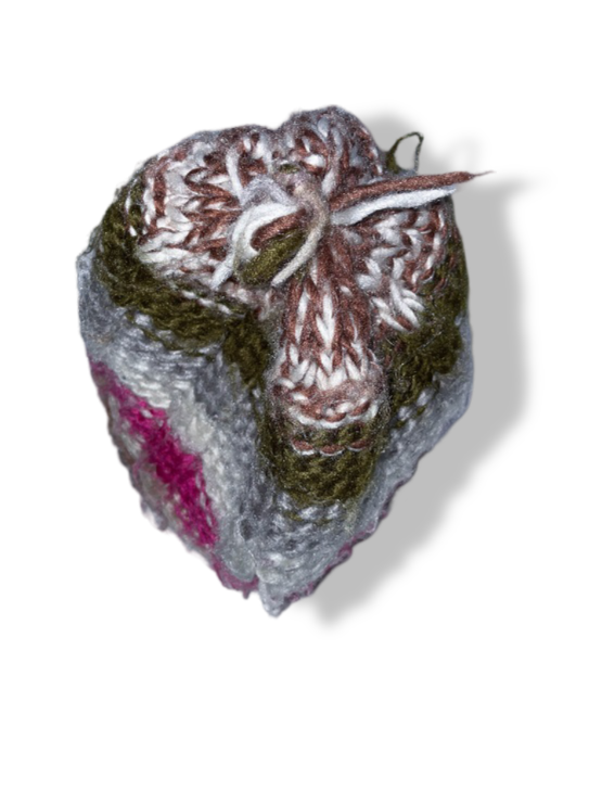 Vintage multi crochet knitted beanie hat| SKU 4926