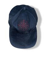 Vintage men's reserved with compass embroidery navy baseball cap| SKU 4927