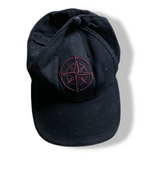Vintage men's reserved with compass embroidery navy baseball cap| SKU 4927
