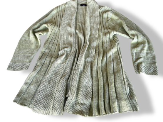Vintage women's Glimpse Design green knitted waterfall sweater in UK 12| L31 W17| SKU 4381