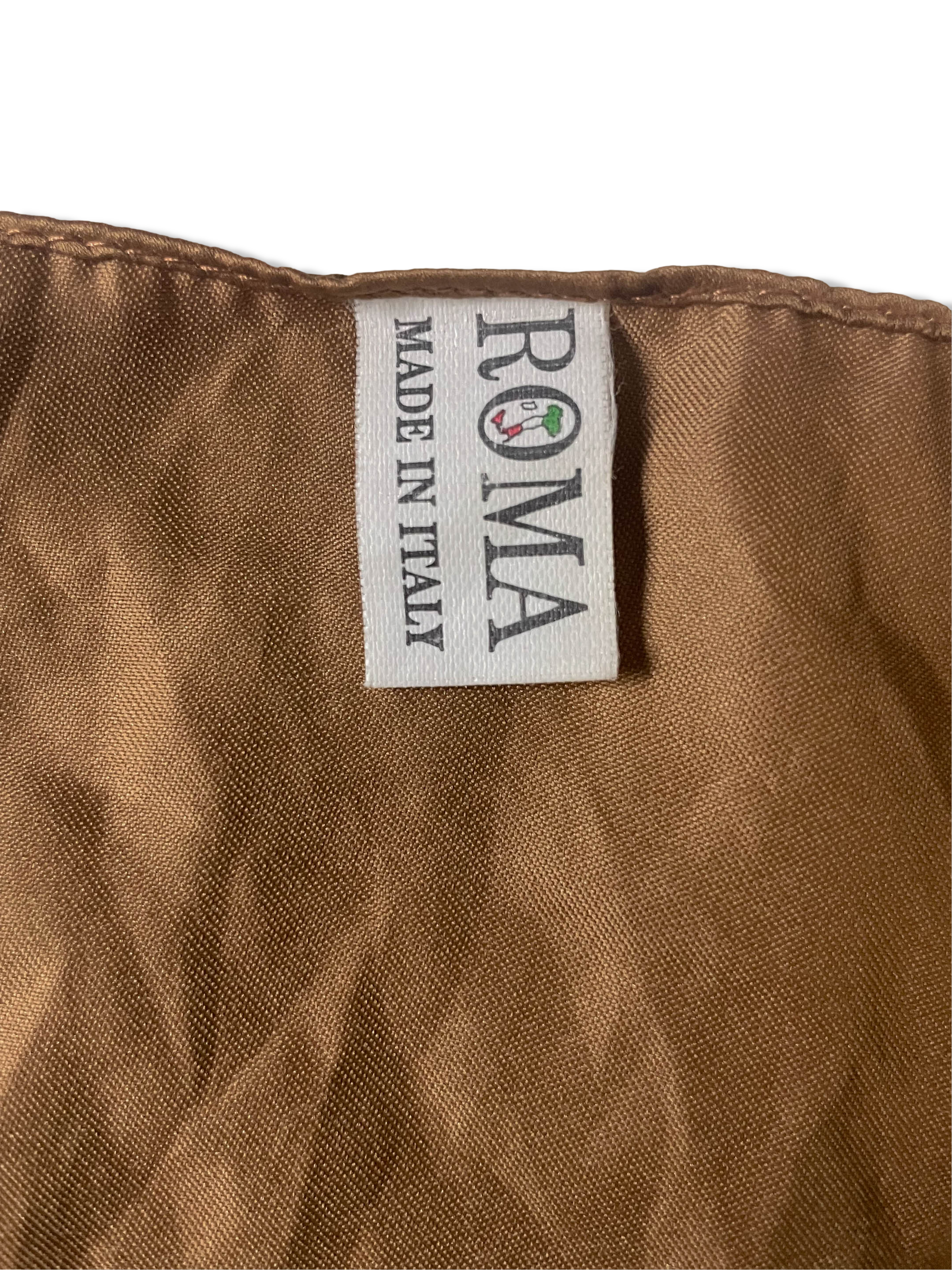Vintage Roma Made in Italy multi polyester scarf | L 34 W 34