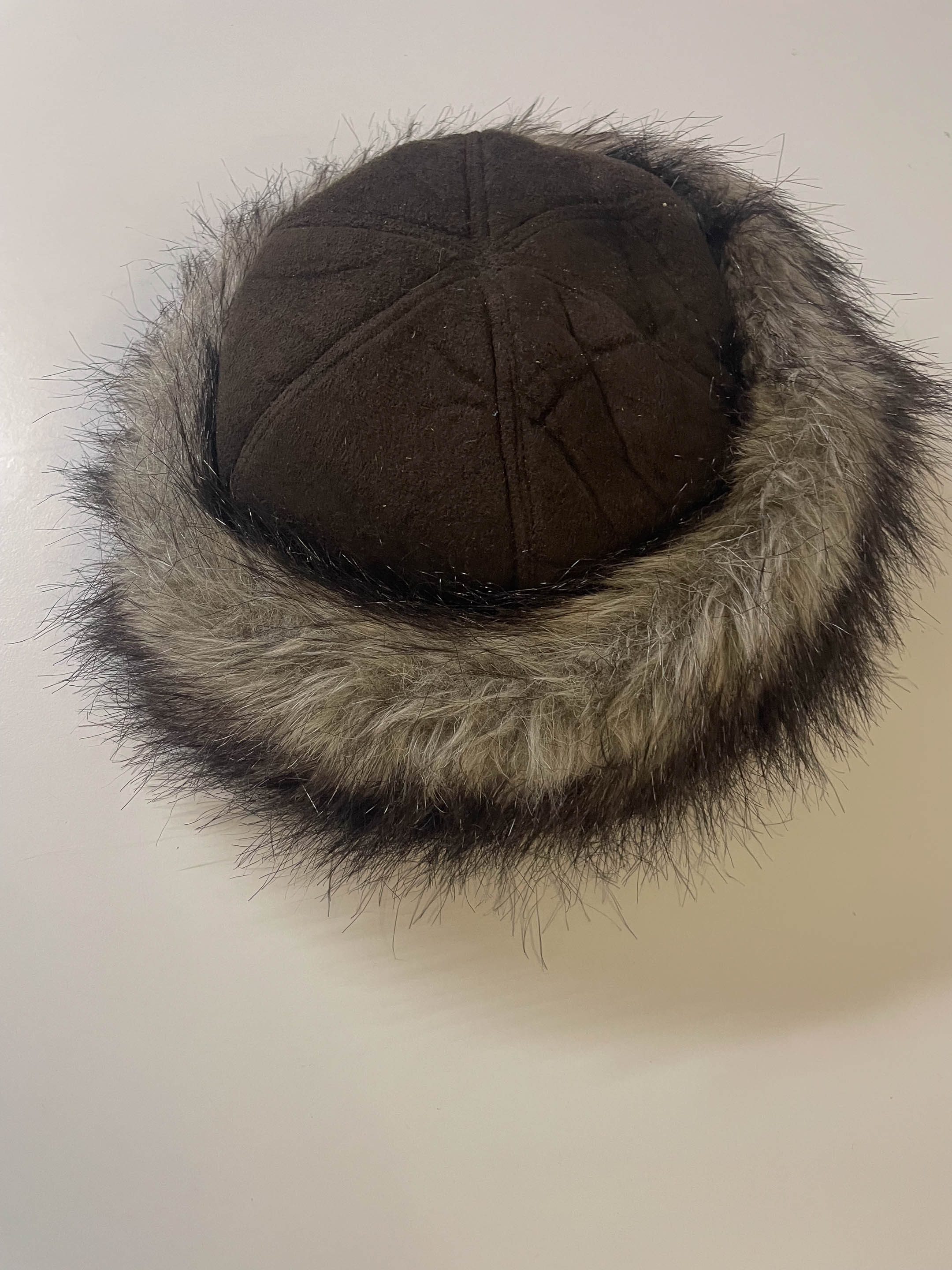 Vintage black women's faux fur made in Czech republic winter hat| SKU 3758