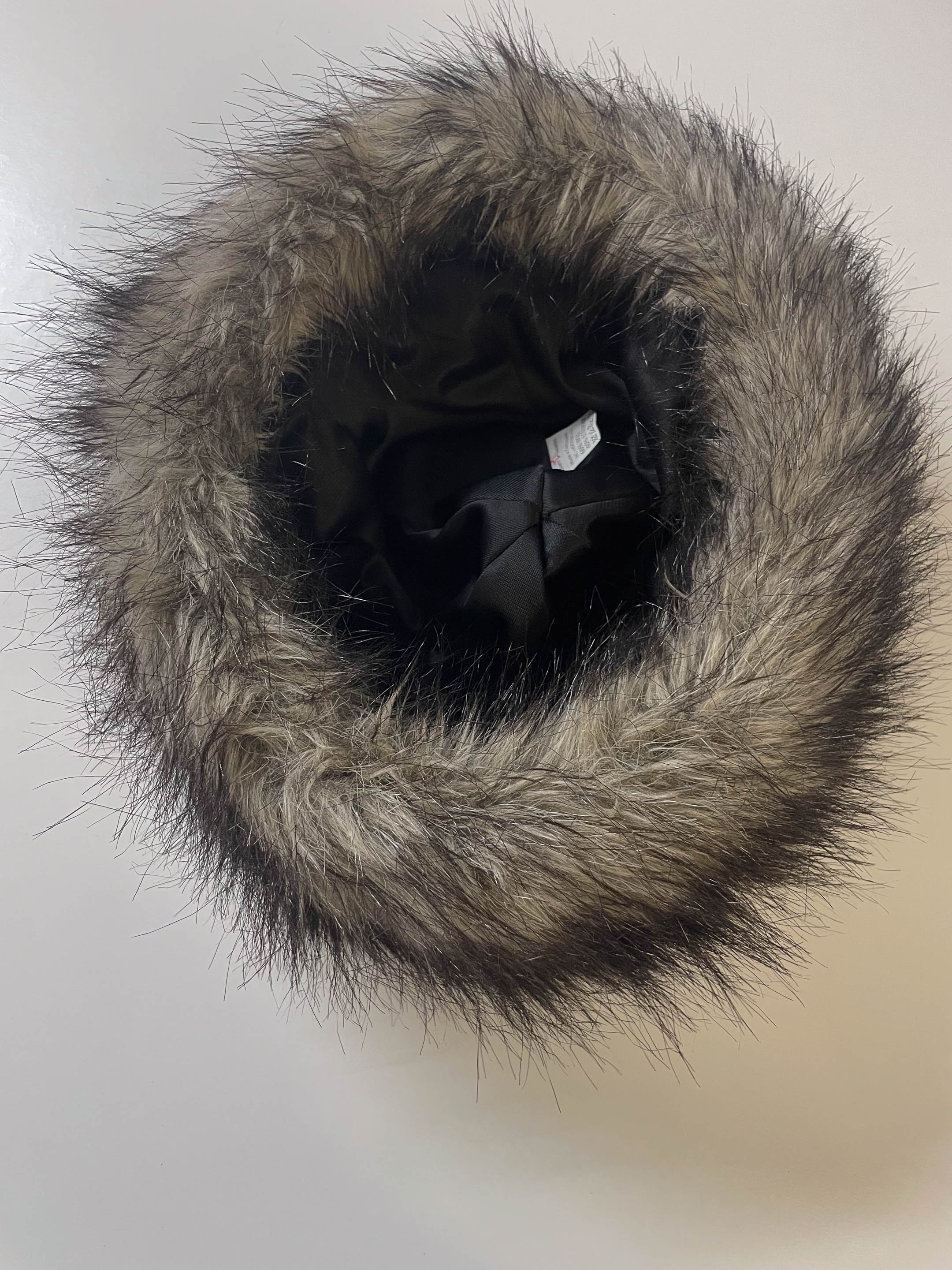 Vintage black women's faux fur made in Czech republic winter hat| SKU 3758