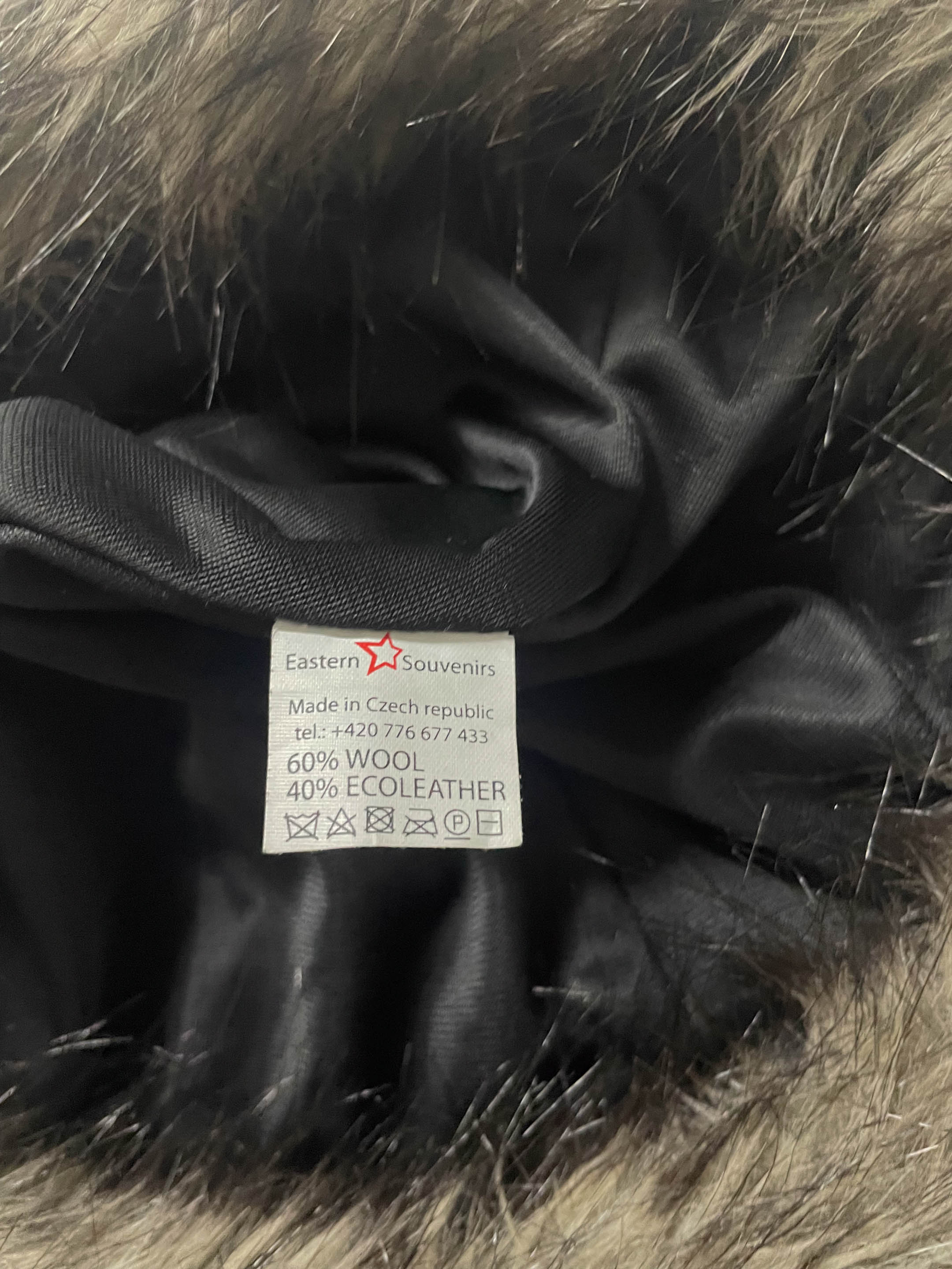 Vintage black women's faux fur made in Czech republic winter hat| SKU 3758