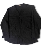 Vintage Barns Outfitter women's woolen v-neck large button up grey jacket |3761