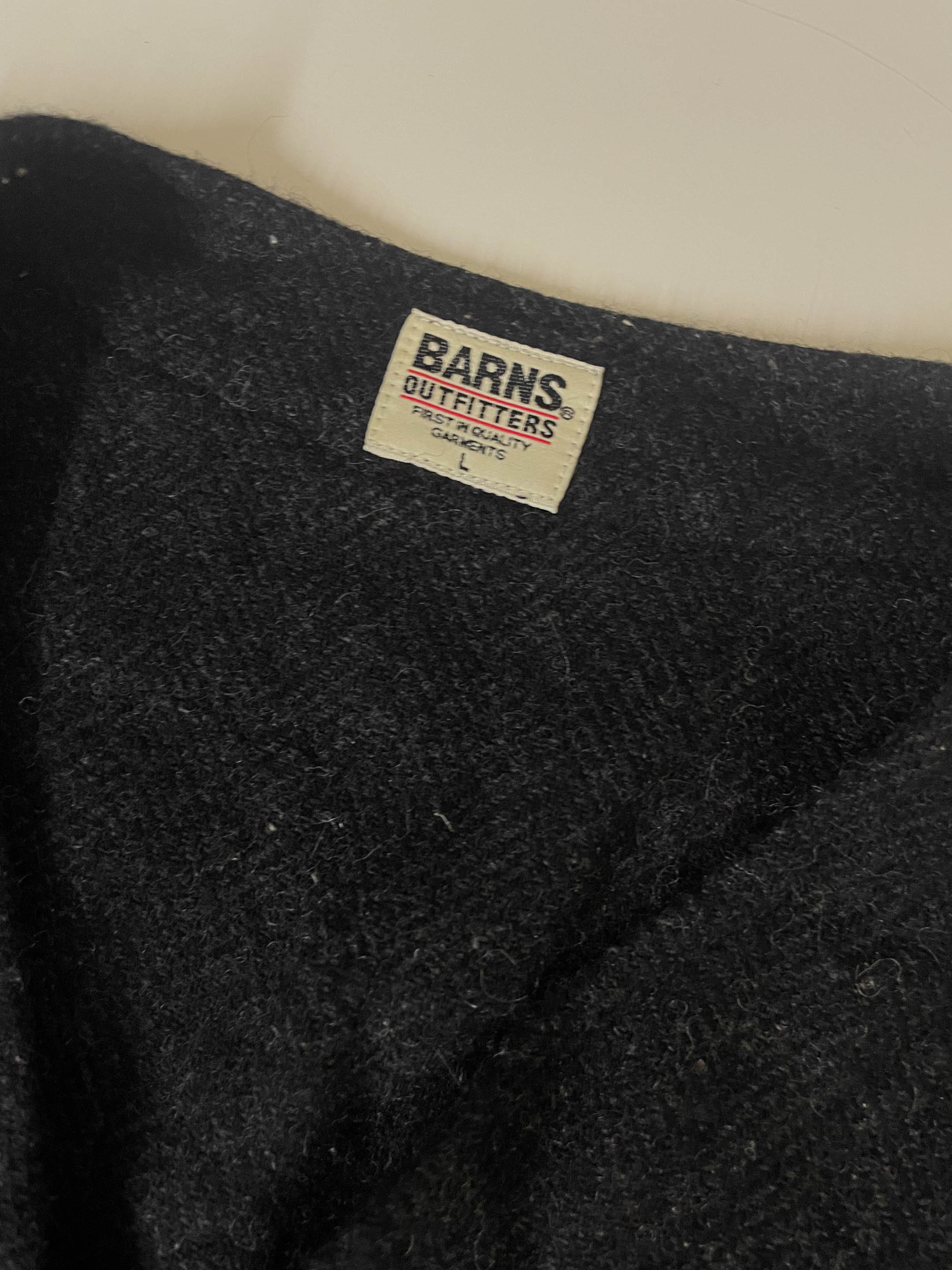 Vintage Barns Outfitter women's woolen v-neck large button up grey jacket |3761