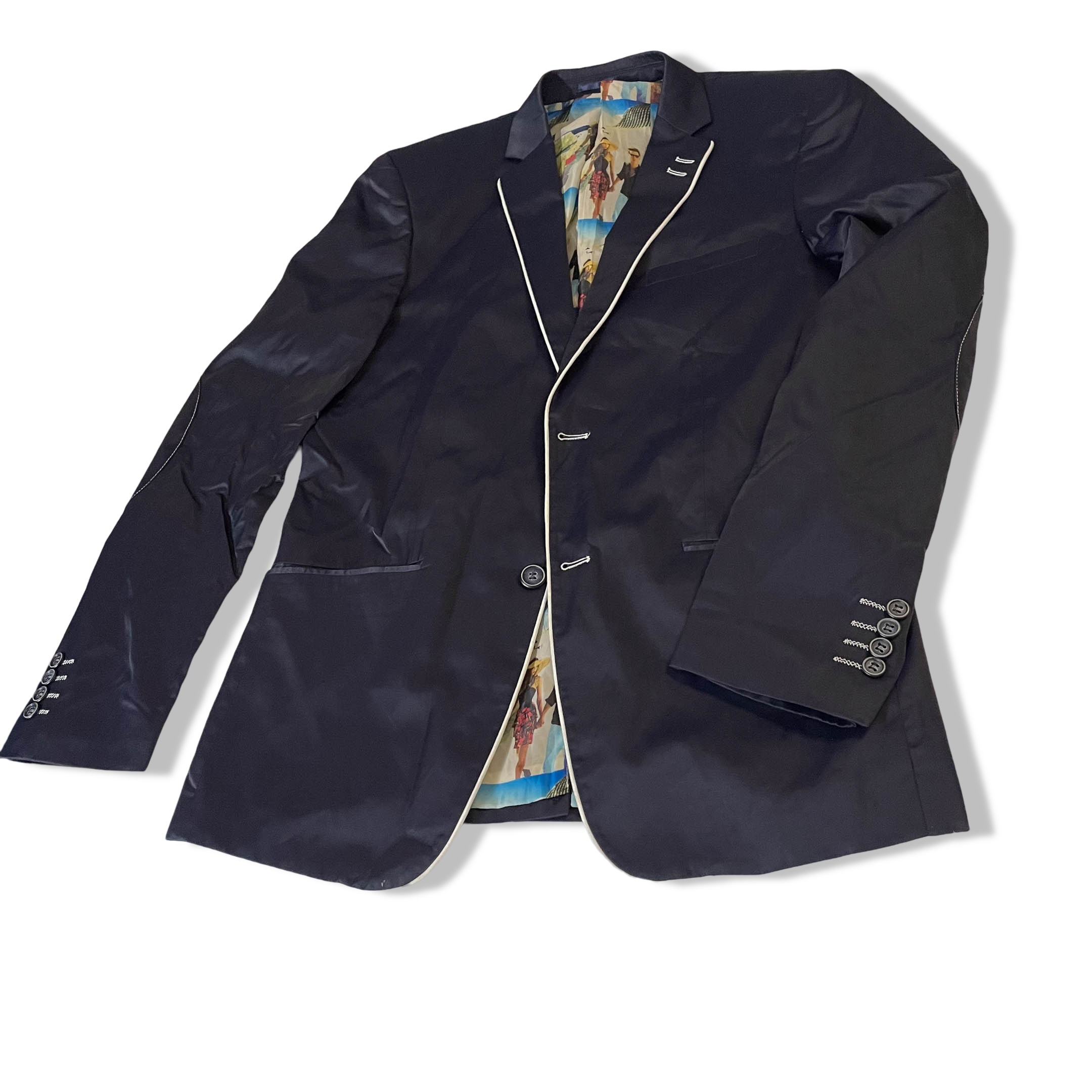 Vintage Men’s Black Regular Fit Blazer – Classic Smart Tailored Jacket