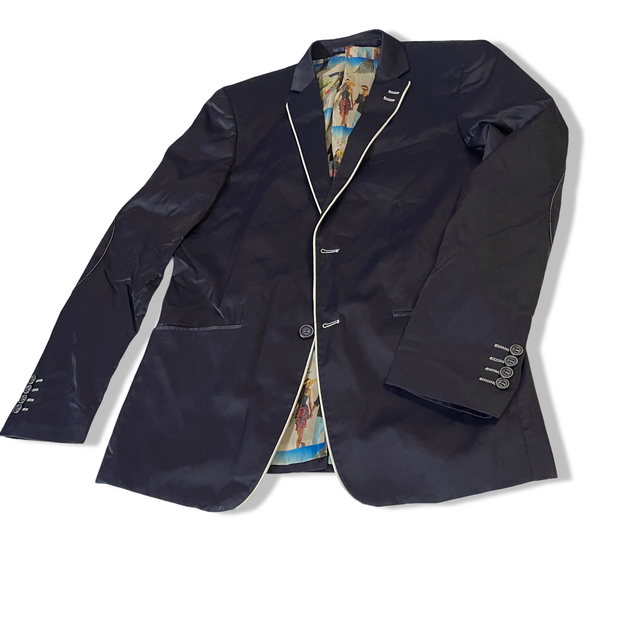 Vintage Vouet men's tailored fit navy blazer EU 43R|L31 W 21| SKU 3764