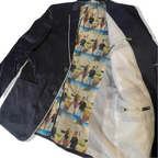 Vintage Men’s Black Regular Fit Blazer – Classic Smart Tailored Jacket