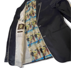 Vintage Men’s Black Regular Fit Blazer – Classic Smart Tailored Jacket