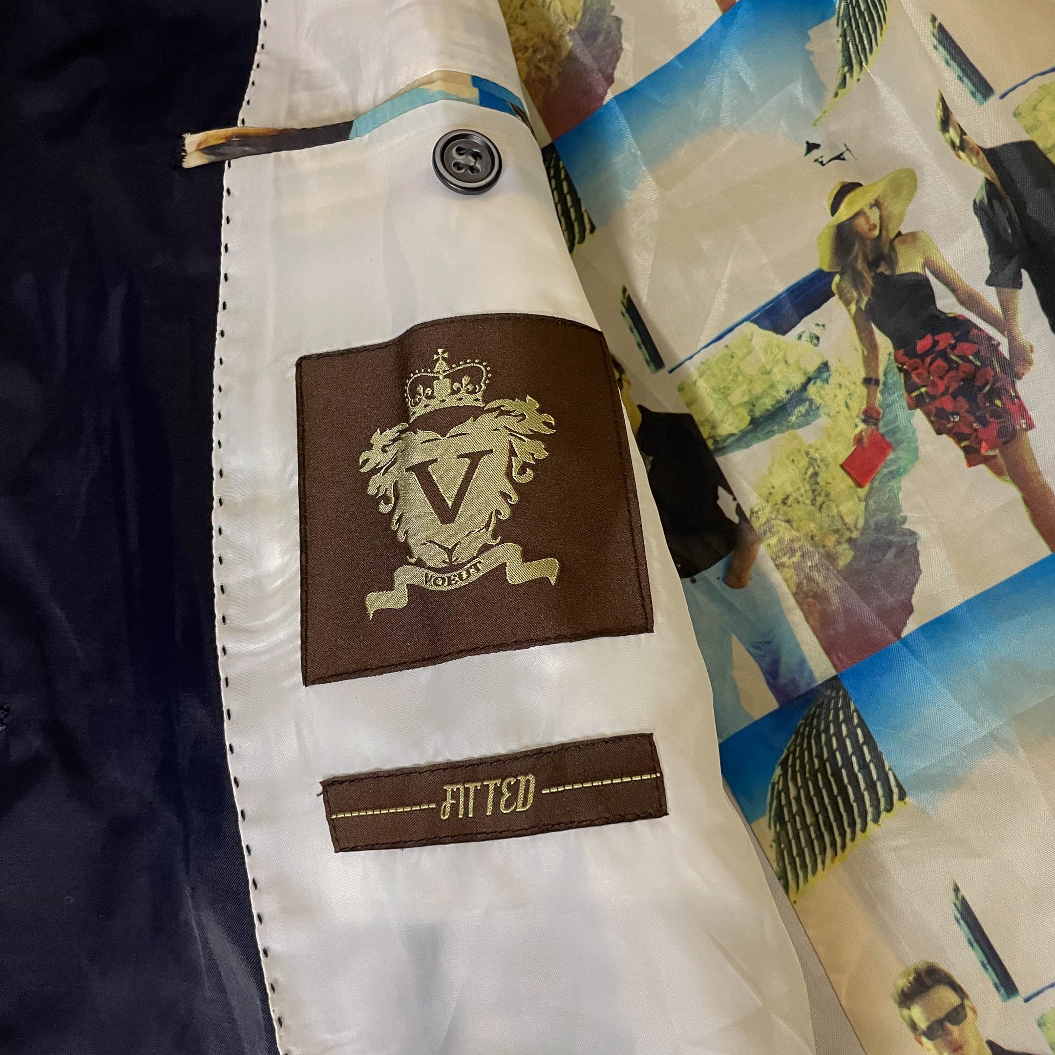 Vintage Vouet men's tailored fit navy blazer EU 43R|L31 W 21| SKU 3764