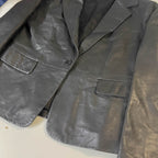 Vintage Women's Stark black leather biker jacket size 14| L27 W 19| SKU 3765