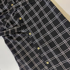 Vintage Misslook women's plaid print button up shirt dress UK 10|L40W18|SKU 3769