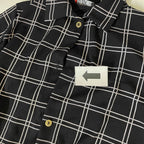 Vintage Misslook women's plaid print button up shirt dress UK 10|L40W18|SKU 3769