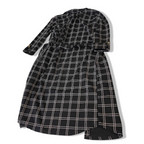 Vintage Misslook women's plaid print button up shirt dress UK 10|L40W18|SKU 3769