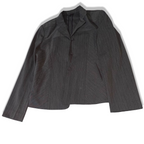 Vintage AZ Career Women's grey stripe large blazers |L26 W20| SKU 3770