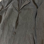 Vintage AZ Career Women's grey stripe large blazers |L26 W20| SKU 3770