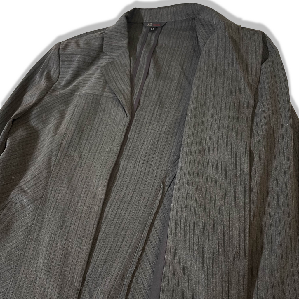Vintage AZ Career Women's grey stripe large blazers |L26 W20| SKU 3770
